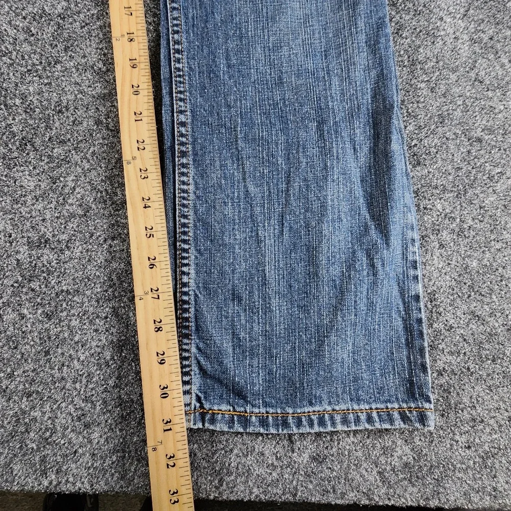 Levis 505 Regular Straight Fit Jeans‎ Mens 36x32 Blue Mid Rise Dark Wash Denim